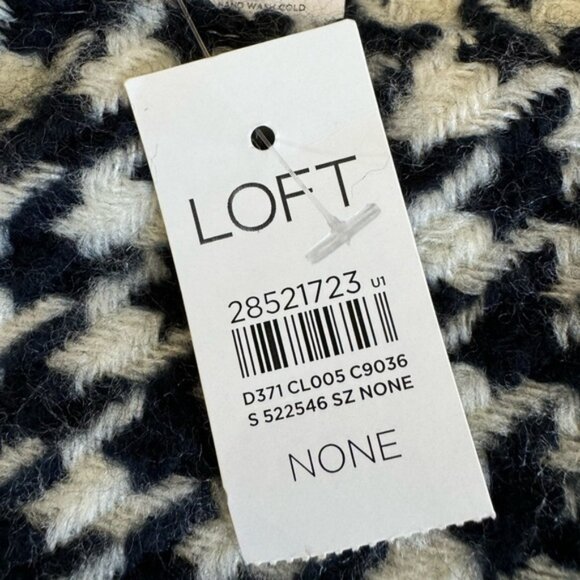 LOFT houndstooth infinity scarf NWT - Picture 3 of 5